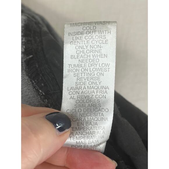 Democracy Flex-ellent floral embroidered black jeans, size 8 - Picture 4 of 11